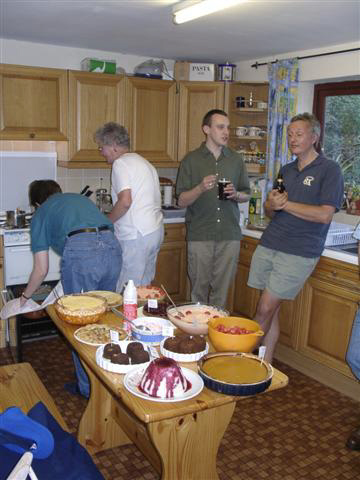 Blokes drink beer and watch with eager anticipation, whilst the ladies do all the hard work.