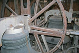 Close up of the bells at Bishop's Cleeve